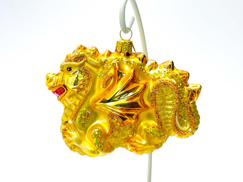 Елочная игрушка «Золотой дракон»