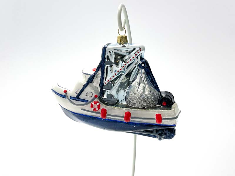Елочная игрушка «Рыбацкая лодка»