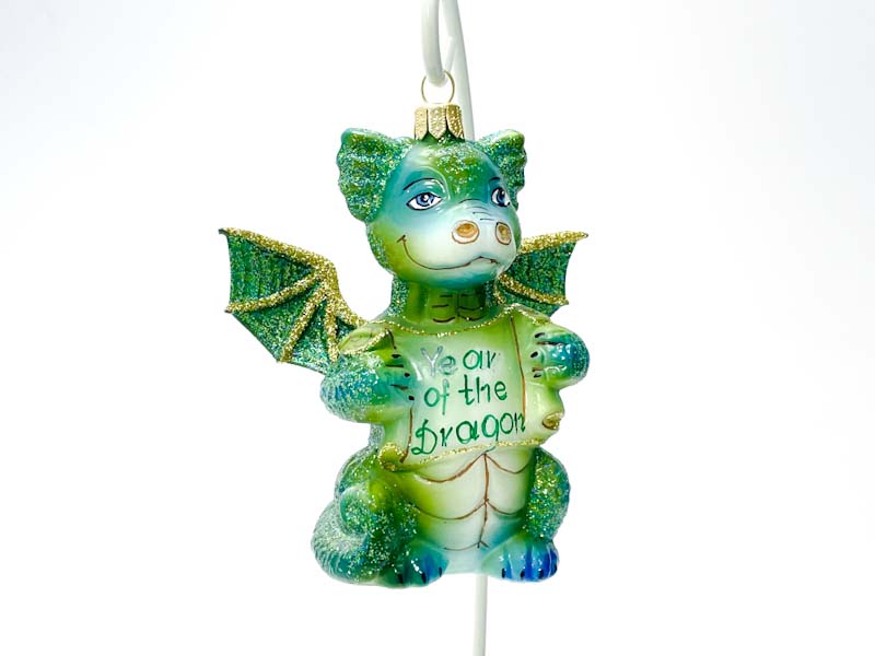 Елочная игрушка «Китайский дракон бирюзовый»