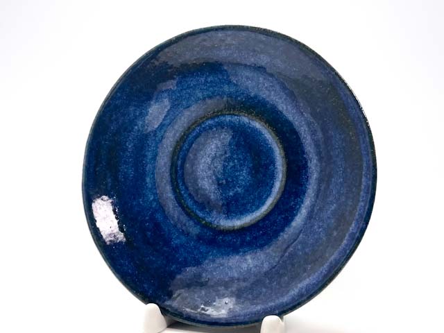 Блюдце чайное «Тыквенный рельеф синий»