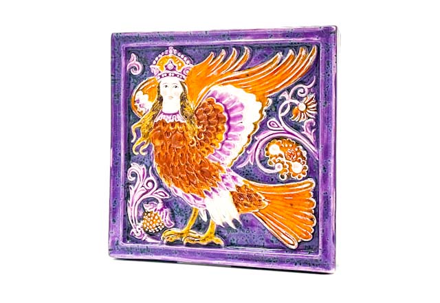 Изразец «Сирин 2 сиреневый»