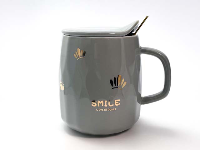 Кружка с крышкой и ложкой «SMILE»