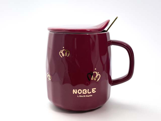 Кружка с крышкой и ложкой «NOBLE»