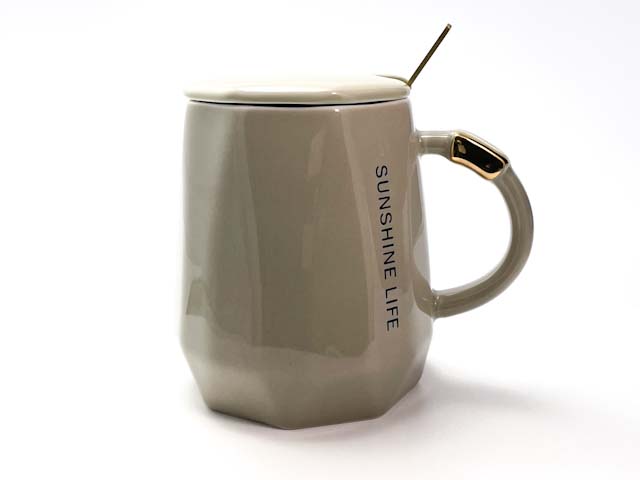 Кружка с крышкой и ложкой «Sunshine life»