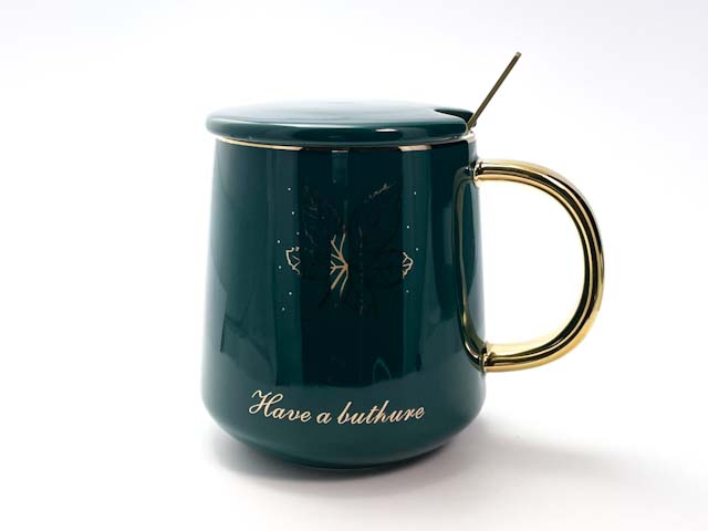 Кружка с крышкой и ложкой «Have a futhure»