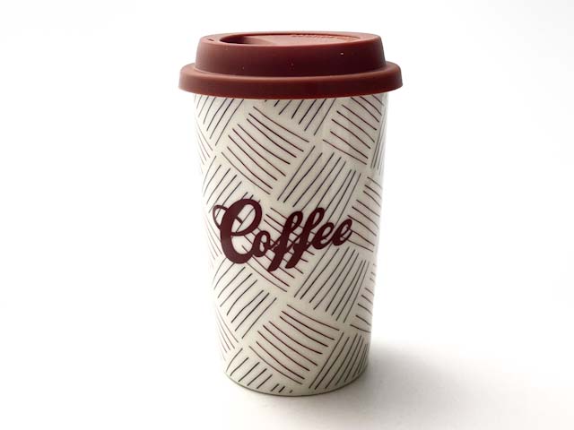 Термокружка «Coffee» 1/2 Форма: Royal Classics. Фарфор, силиконовая крышка