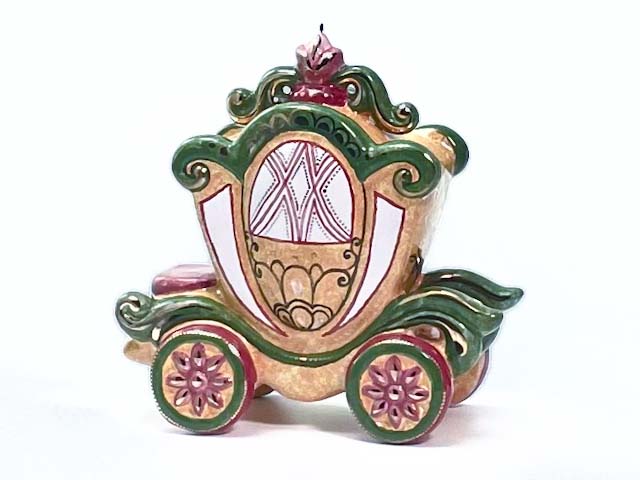 Елочная игрушка «Карета» Форма: Карета. Майолика. 130 x 130 мм.