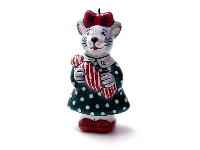 Елочная игрушка «Мышка с конфеткой»