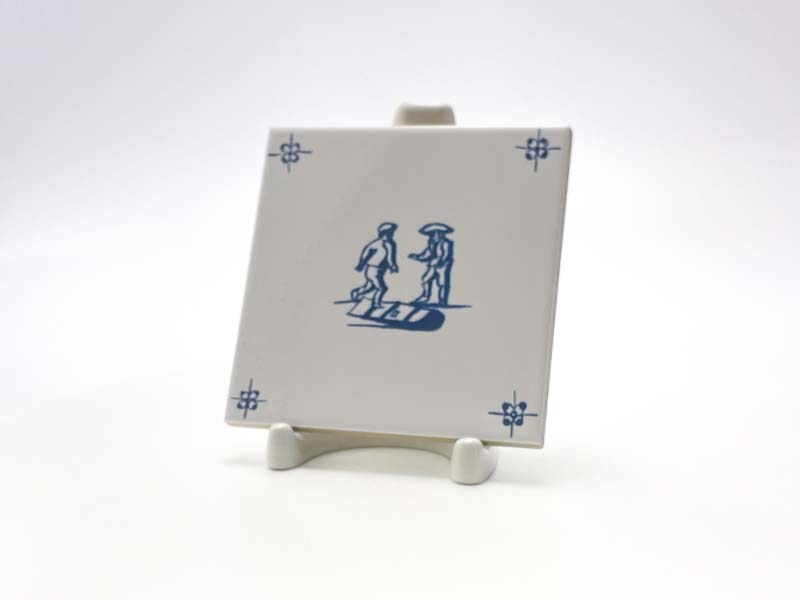 Изразец «Голландский Детские игры. Катание на доске»