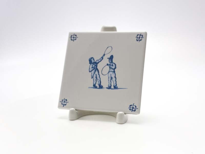 Изразец «Голландский Детские игры. Игра с обручем»