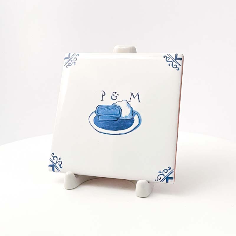 Изразец «Голландский. Магазин пирогов и пюре»