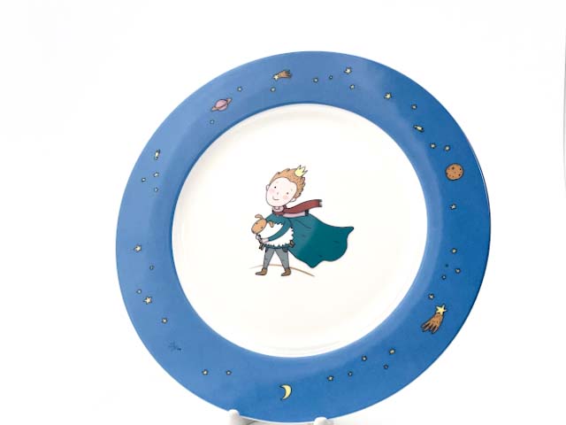 Тарелка плоская «Маленький принц. Васильковый»