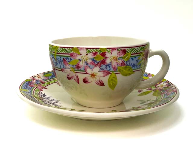 Чашка с блюдцем чайная «MILLEFLEURS» 1/2 Форма: GIEN Шампань. Фаянс. 260 мл.