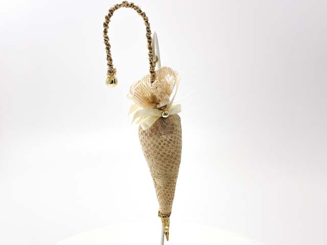 Елочная игрушка «Зонтик с кружевом 2»