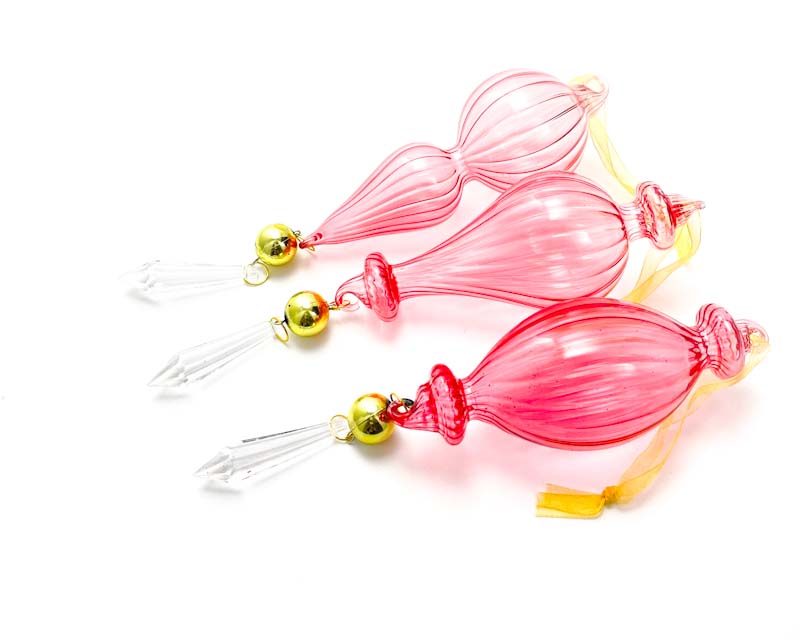 Набор елочных игрушек в подарочной коробке «Розовый»