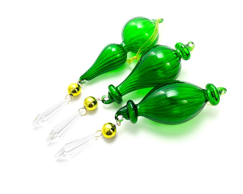 Набор елочных игрушек в подарочной коробке «Зеленый»