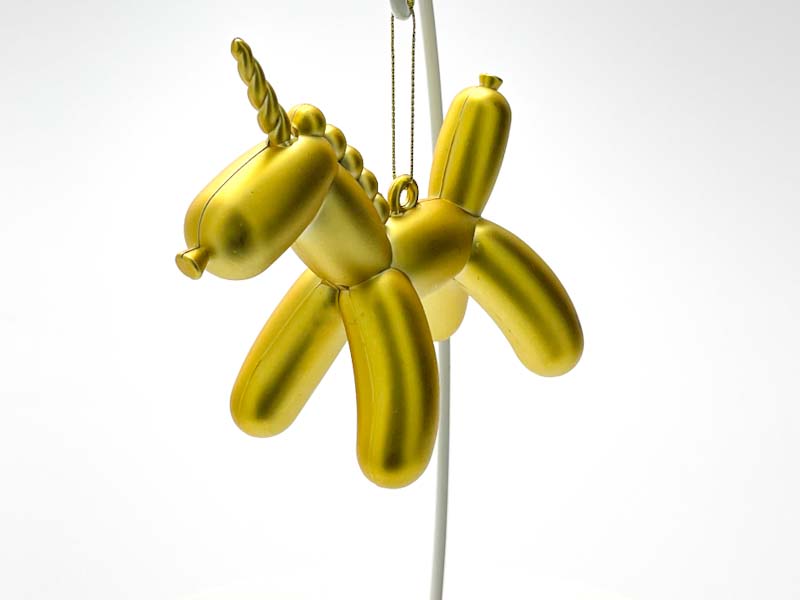 Елочная игрушка «Единорог золотистый»