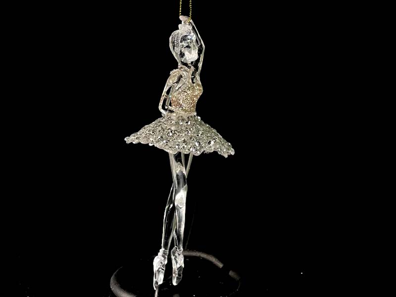 Елочная игрушка «Балерина в белом платье 2»