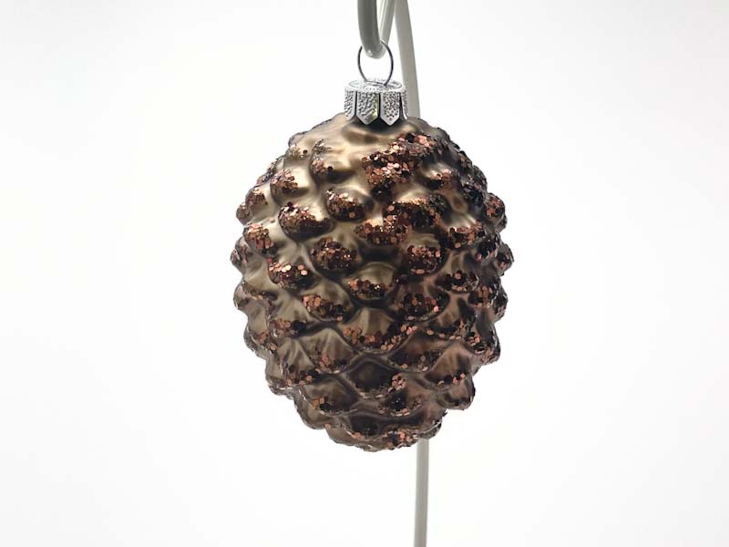 Елочная игрушка «Шишка коричневая»