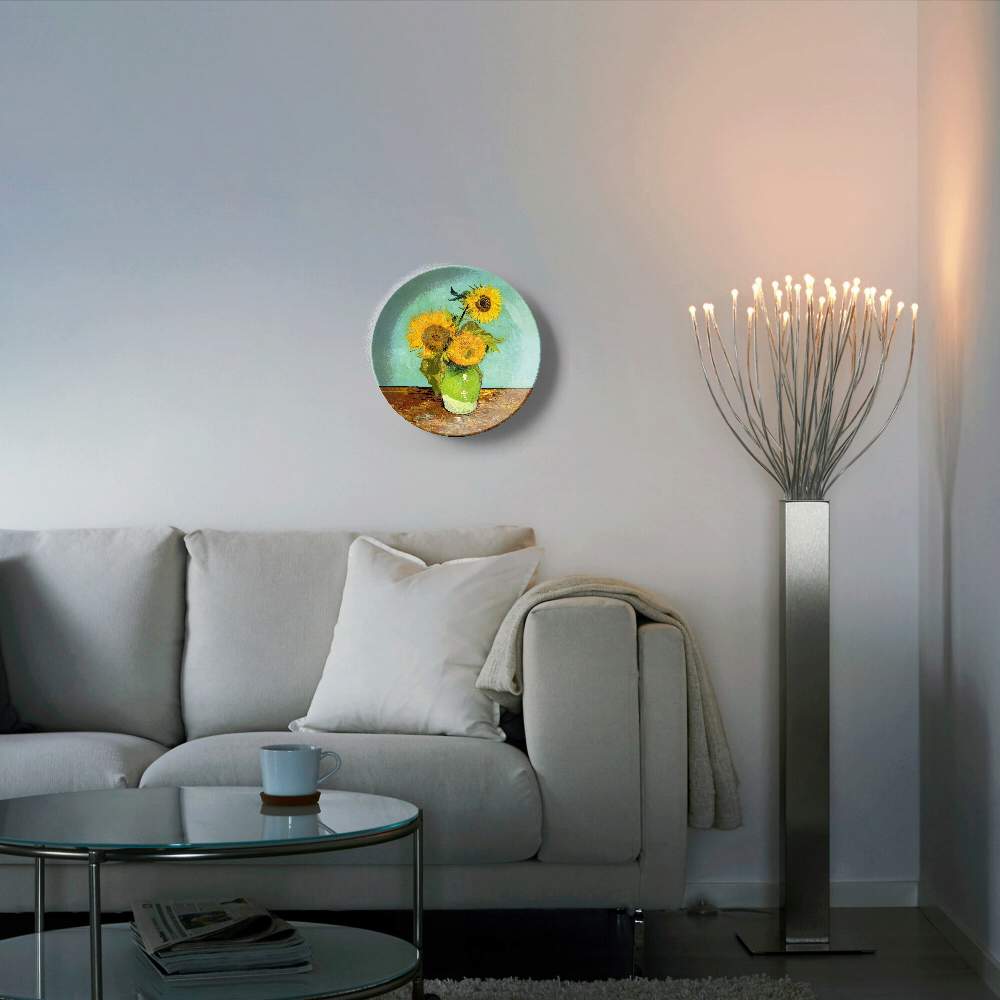 Подсолнухи в зеленой вазе — Винсент Ван Гог