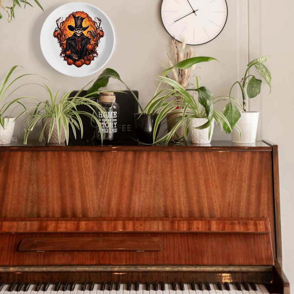 Скелет и тыквы