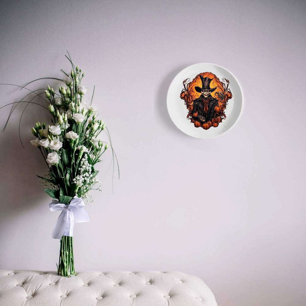 Скелет и тыквы