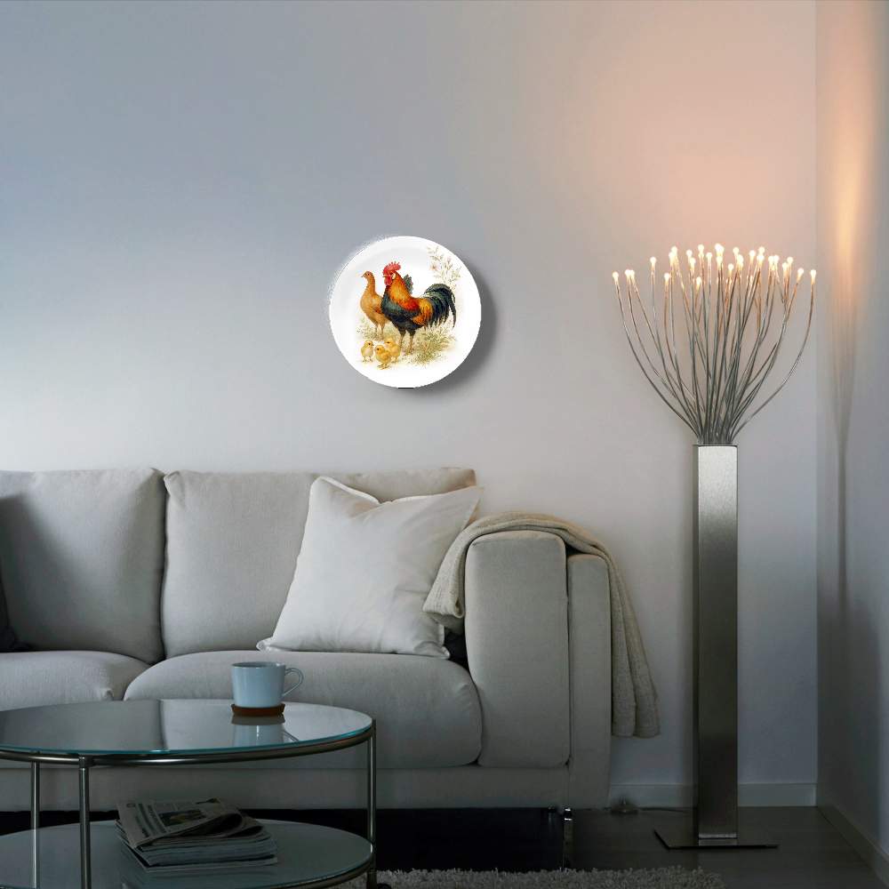 Петух и курица с цыплятами Феникс — Жан Габриэль Ги