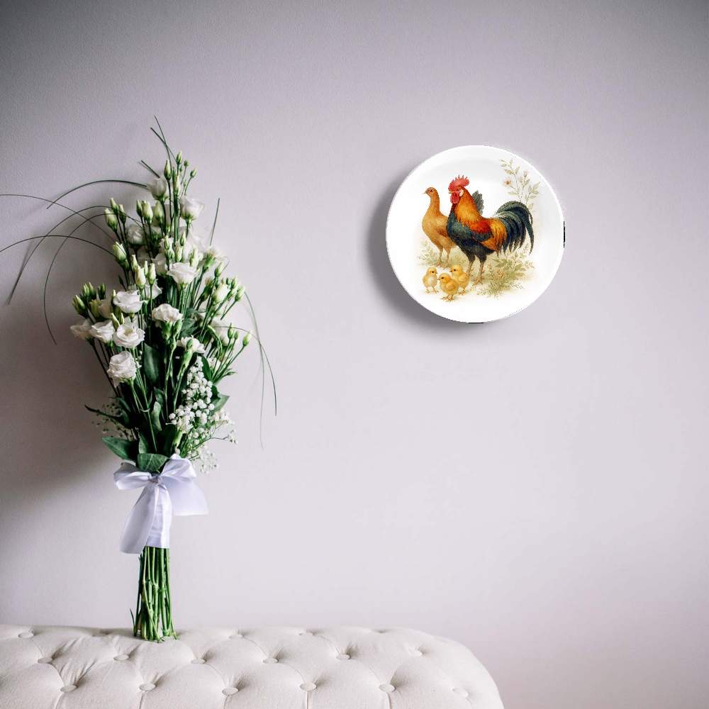 Петух и курица с цыплятами Феникс — Жан Габриэль Ги