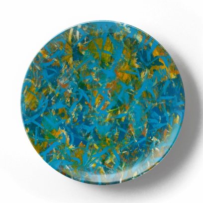 Декоративная тарелка Грег Ван Дайк Синяя композиция 13