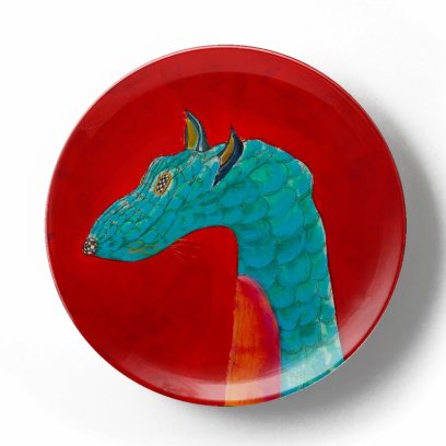 Декоративная тарелка Грег Ван Дайк Кукольное шоу Дракон и арбуз