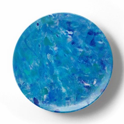 Декоративная тарелка Грег Ван Дайк Синяя композиция 3