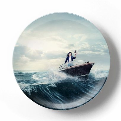 Декоративная тарелка Эрик Алмас Катер и кофе