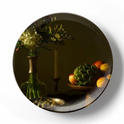 Декоративная тарелка Изабелла Кассини Натюрморт с крабом и артишоком