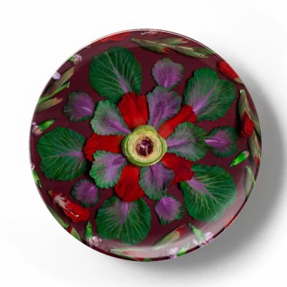 Декоративная тарелка Изабелла Кассини Натюрморт с красными листьями