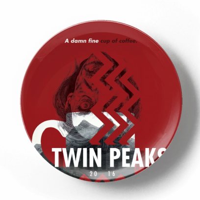 Декоративная тарелка Дэвид Линч Чертовски хороший кофе