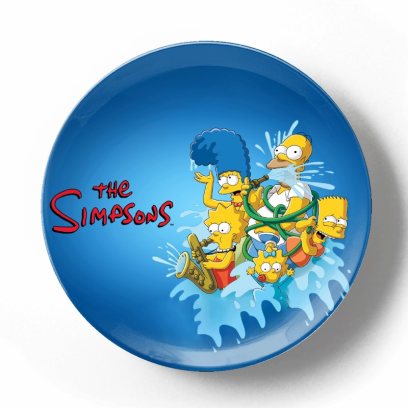 Декоративная тарелка Симпсоны Дачные заботы