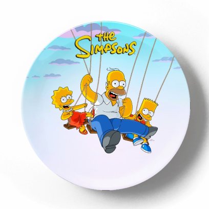 Декоративная тарелка Симпсоны Качели