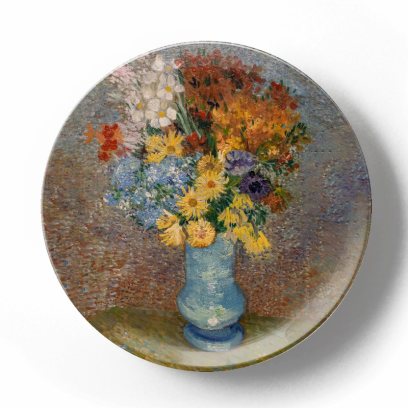 Декоративная тарелка Винсент Ван Гог Цветы в голубой вазе
