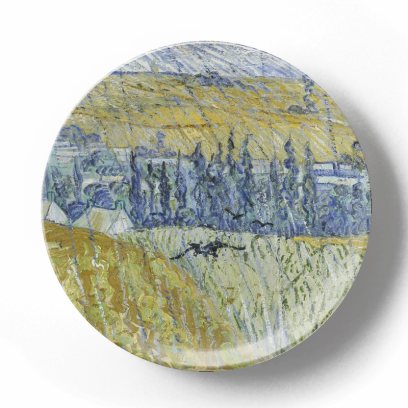 Декоративная тарелка Винсент Ван Гог Овер под дождем