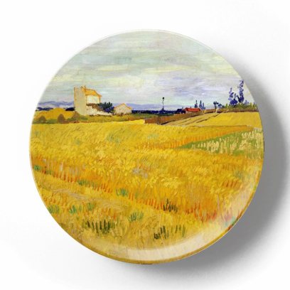 Декоративная тарелка Винсент Ван Гог Пшеничное поле со снопами 2