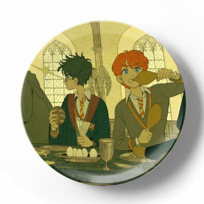 Декоративная тарелка Джоан Роулинг Гарри Поттер и Рон Уизли