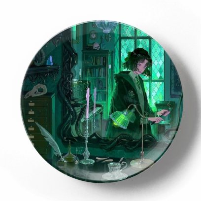 Декоративная тарелка Джоан Роулинг Слизерин