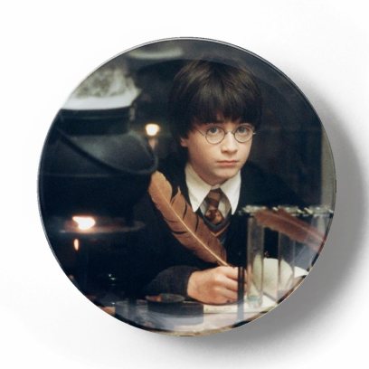 Декоративная тарелка Джоан Роулинг Гарри Поттер за учебой