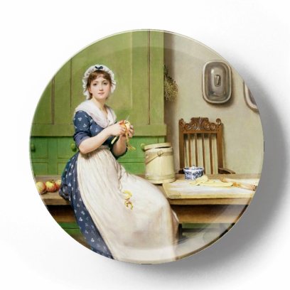 Декоративная тарелка Джордж Данлоп Лесли Чистка яблок