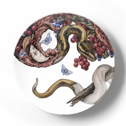 Декоративная тарелка Лорен Маркс Змея и мышь