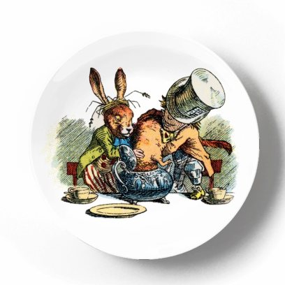 Декоративная тарелка Льюис Кэролл Чаепитие с мартовским зайцем