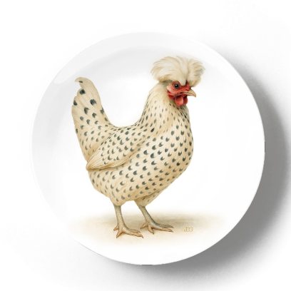 Декоративная тарелка Жан Габриэль Ги Павловская белая курица