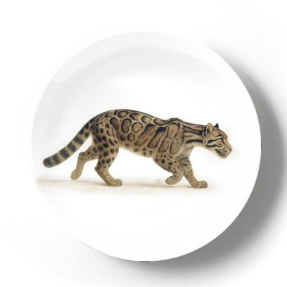 Декоративная тарелка Жан Габриэль Ги Дымчатый леопард