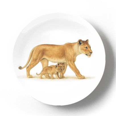 Декоративная тарелка Жан Габриэль Ги Львица с львятами