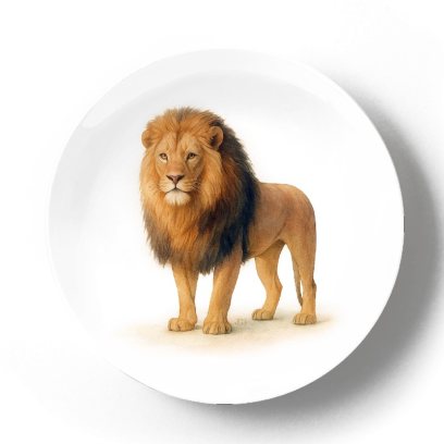 Декоративная тарелка Жан Габриэль Ги Лев стоит